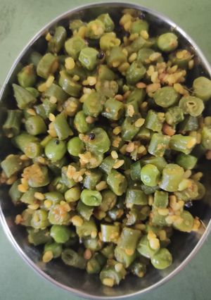 பீனஸ் பீஸ் காரகறி செய்முறை முக்கிய புகைப்படம்