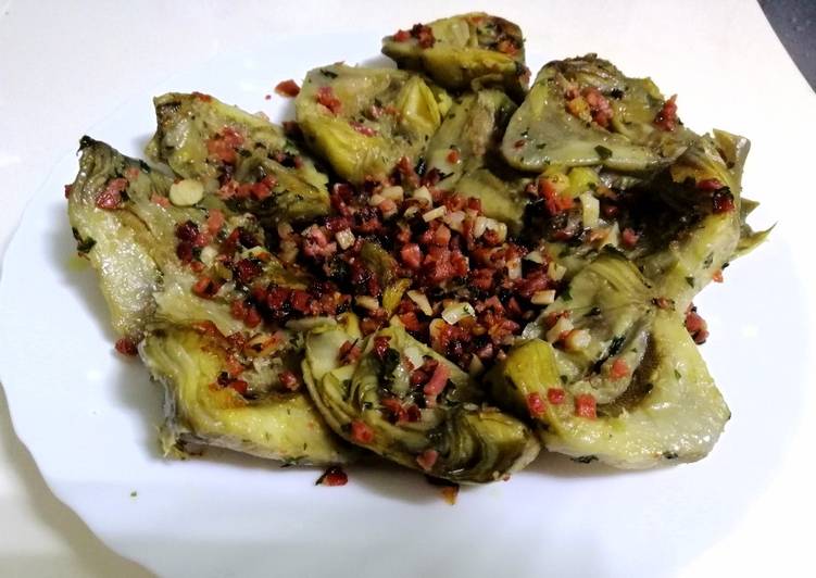 Alcachofas con jamón