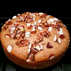 A picture of Eggless whole wheat cake.
