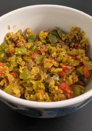 A picture of Mixed Capsicum Poriyal.