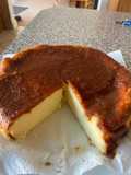 Baked Manchego cheesecake with a membrillo topping