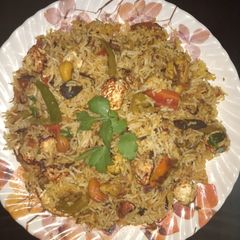 Mixed veg pulao A picture of Mixed veg pulao.