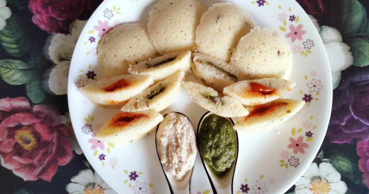 , Chutney and tomato ketchup filled idli Recipe by Kalpana Rai Cookpad