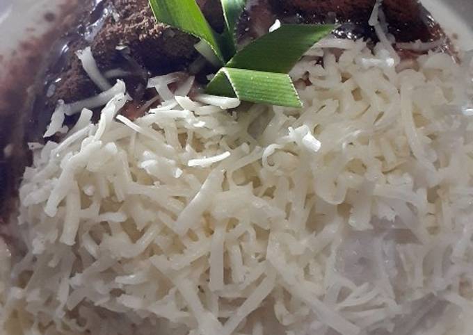 Resep Ketan susu toping keju dan milo Anti Gagal