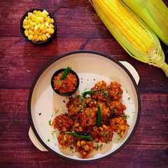 A picture of Crispy Corn Pakoras 🌽.