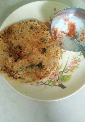 A picture of Stuffed moli paratha recipe.
