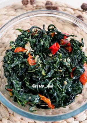 Foto resep 056. Tumis daun singkong terasi