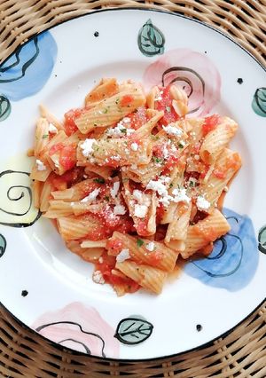 Una foto de Pasta tortiglioni al pomodoro