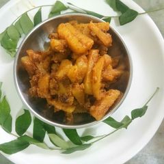 Dry potato bhaji A picture of Dry potato bhaji.