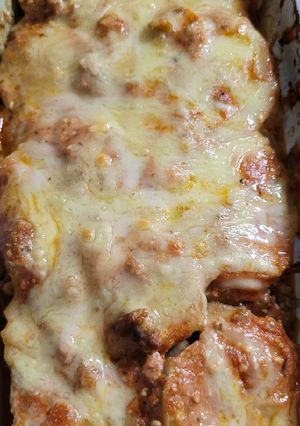 Una foto de Lasagna de carne y berenjenas