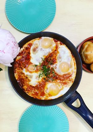 Marokkói reggeli (shakshouka) recept fotója