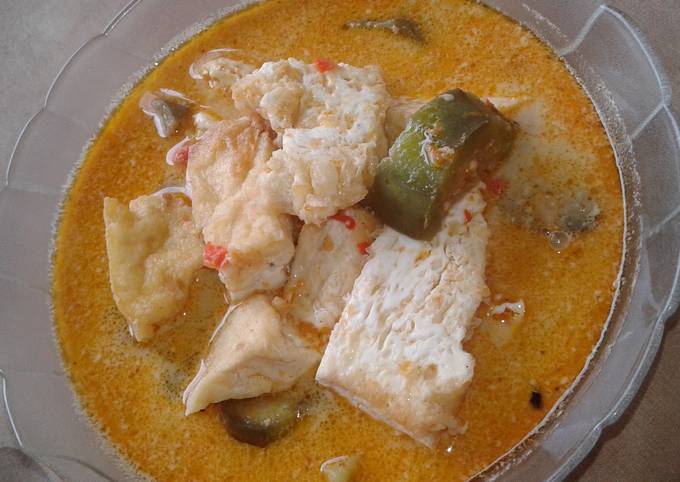 Rendang Tahu Putih Telur dan Terong