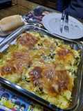 Pasta seca (nidos) con espinacas
