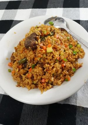 Foto resep Nasi goreng oseng daging mercon