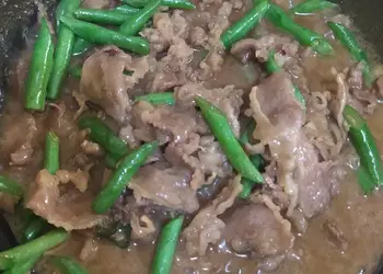 Masakan Unik Tumis daging teriyaki dengan buncis Gurih Mantul