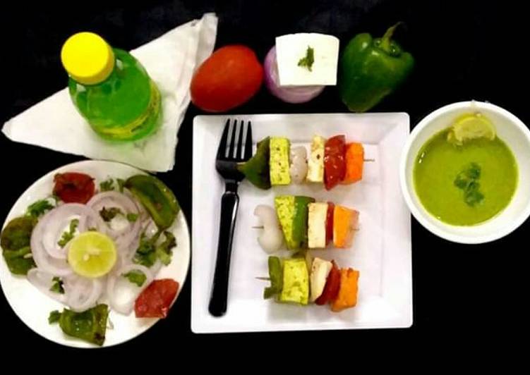 Recipe of Speedy Tricolour paneer tikka