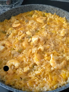 Una foto de Arroz con rape