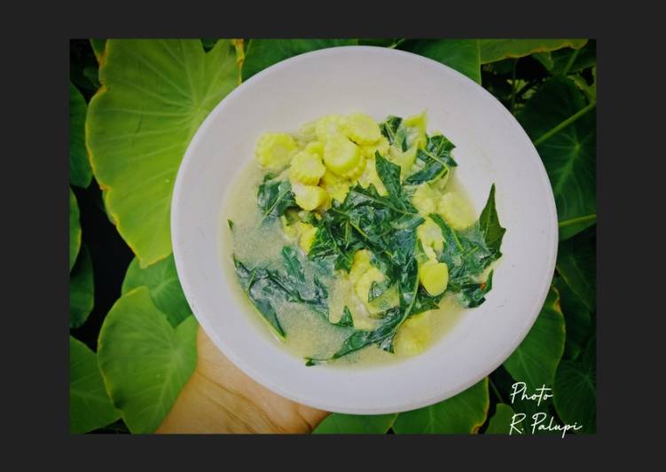 Bobor baby jagung &amp; daun pepaya jepang