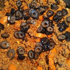 A picture of Moroccan style ground beef.