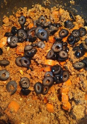 A picture of Moroccan style ground beef.
