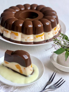 Foto resep Pudding Chocolate Peach
