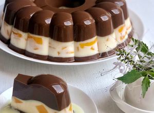 Foto resep Pudding Chocolate Peach