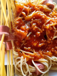 Foto resep Spagheti lilit sosis bolognise