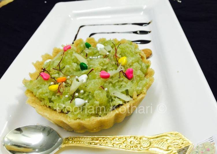 Steps to Make Quick Lauki halwa tart