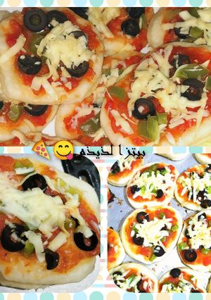 صورة لوصفة بيتزا 😋😋♥️