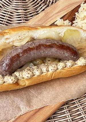 A picture of Wagyu Beef Beer Brats.