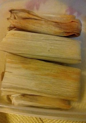 A picture of Tamales with Pork.