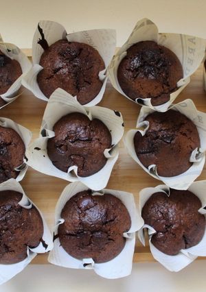 Une photo de Muffins tout chocolat