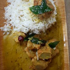 Egg pakora kadhi A picture of Egg pakora kadhi.