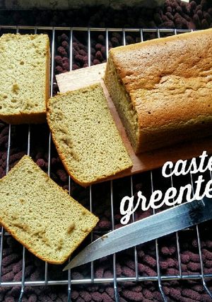 Foto resep Castella Greentea (Traditional Japanese Honey Cake)