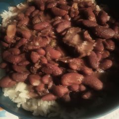 A picture of Creole Beans with Beef Shortribs Instant Pot.