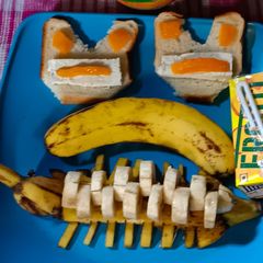 A picture of No Fire Recipe/ Paneer Sandwich (with bread 🍞 Paneer mango 🥭).