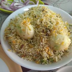 A picture of Egg Biryani.