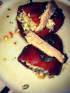 Una foto de Pimientos rellenos de bacalao a la dorada