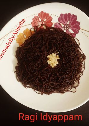 A picture of Ragi idiyappam.