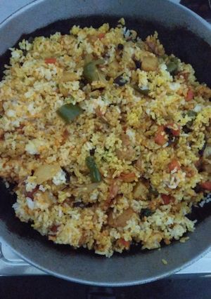 A picture of Spicy veg masala pulav.