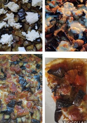 Une photo de Tarte à l'aubergine et mozzarella👩‍🍳