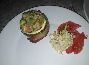 Una foto de Zapallito relleno con quinoa