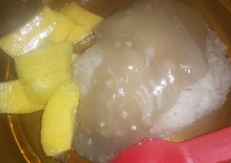 Langkah Mudah untuk Membuat Manggo Sticky Rice Thailand (Ketan Mangga Saus) yang Lezat Sekali