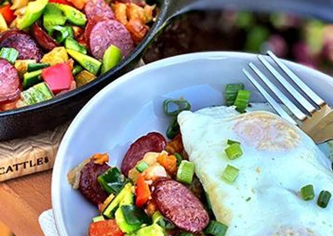 Recipe of Homemade Wagyu Beef Kielbasa Hash