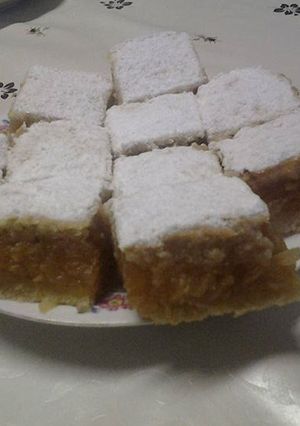 Almás pite pudingporral recept fotója