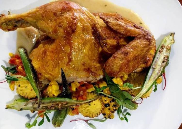 Recipe of Perfect Grilled chicken with corn
