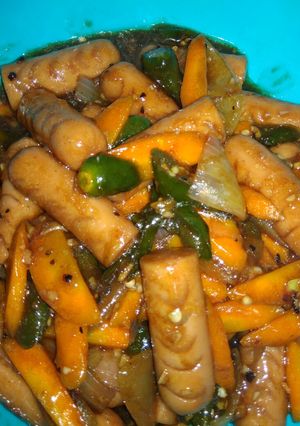 Foto resep Sosis masak lada hitam