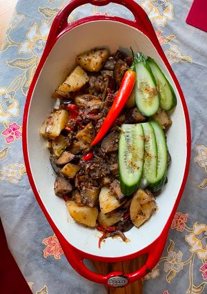 A picture of Eggplant and Potatoes.