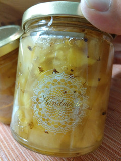 A picture of Rock Sugar Pear and Osmanthus Pineapple Jam.