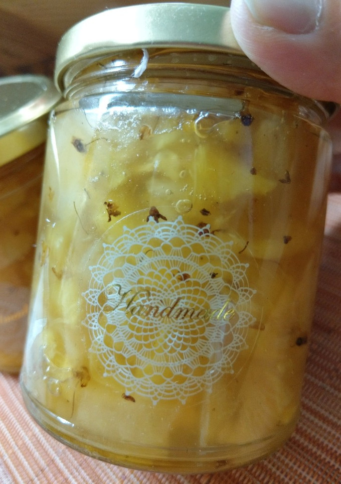 A picture of Rock Sugar Pear and Osmanthus Pineapple Jam.